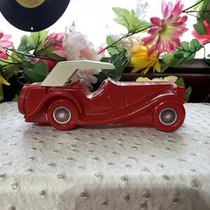 Vintage 1936 MG Car Red With Top Glass RARE BLEND 7 After Shave Avon Bottle